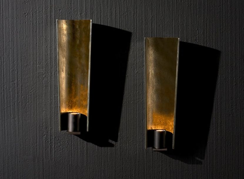 Metal artistic wall sconces with modern geometric design
