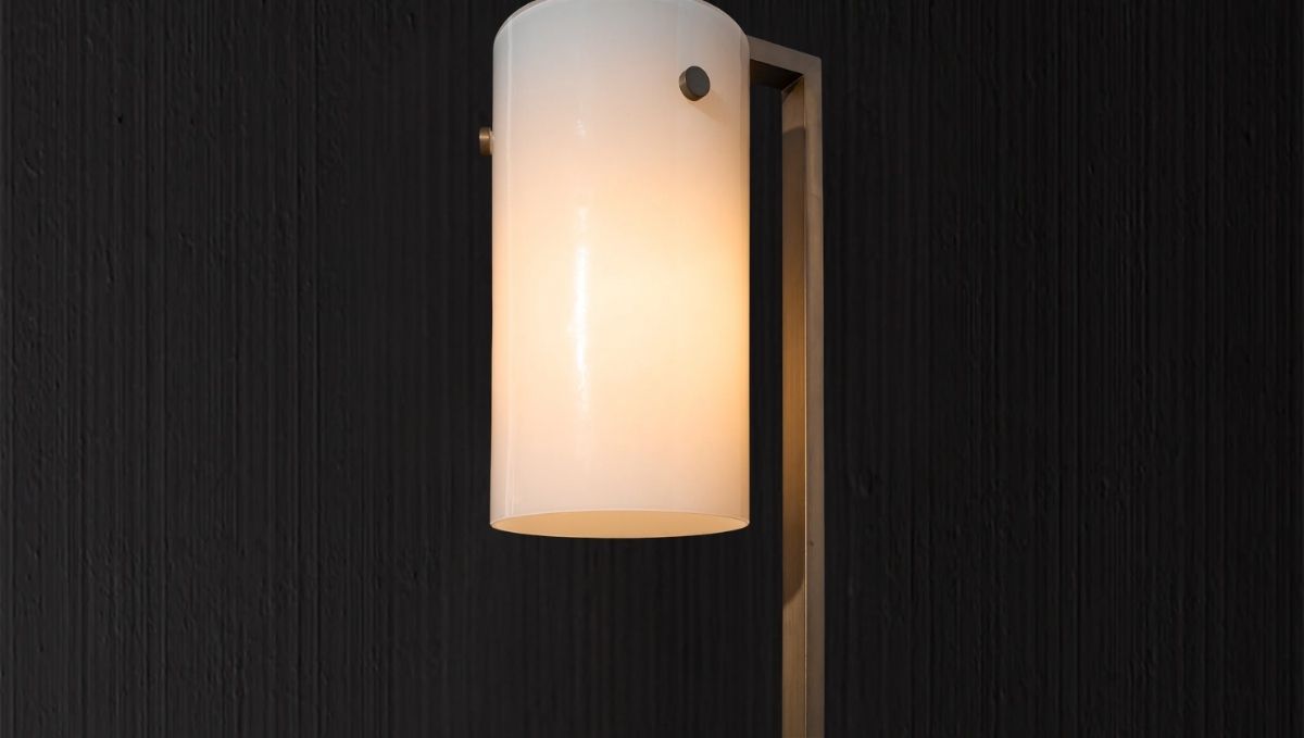 Modern artistic floor lamp with curved white shade