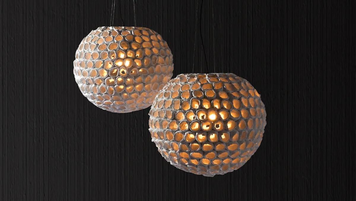 Unique handmade pendant lights with textured artisan design for warm interior lighting