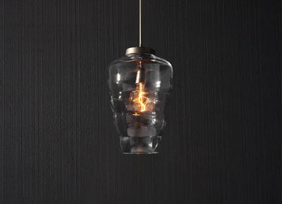 Handmade crystal pendant light with artisan glass design for elegant interior lighting