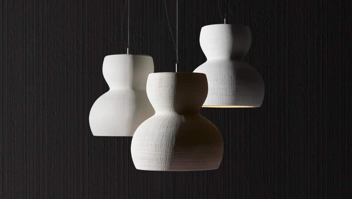 Unique handmade pendant lights with sculptural ceramic design for modern interior lighting